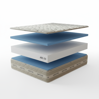 Matelas 33 Plus by ARTON Confort 100% mousse ABS 33, avec alèse lavable et garantie 10 ans