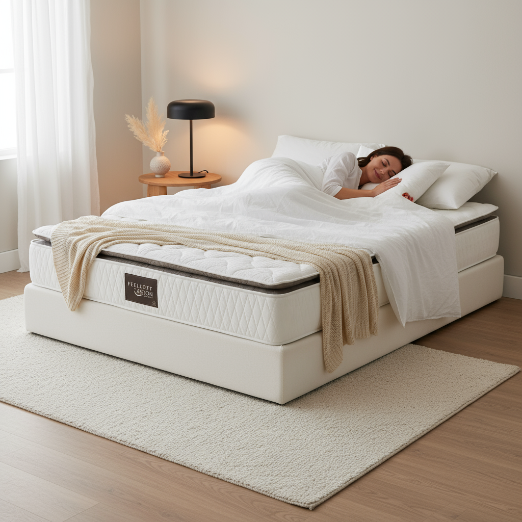 Matelas FeelSoft by ARTON Confort – Mousse Viscoélastique & Ressorts Ensachés, Confort Premium