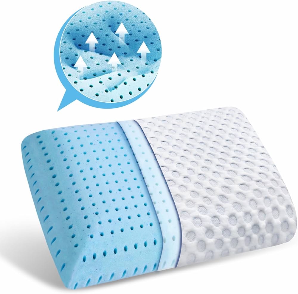 💤 Oreiller Fraîche Cooling – Mémoire de Forme Ergonomique & Sensation de Fraîcheur Continue